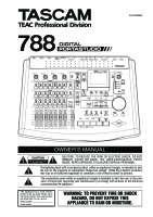 Tascam 788 - Owners Manual